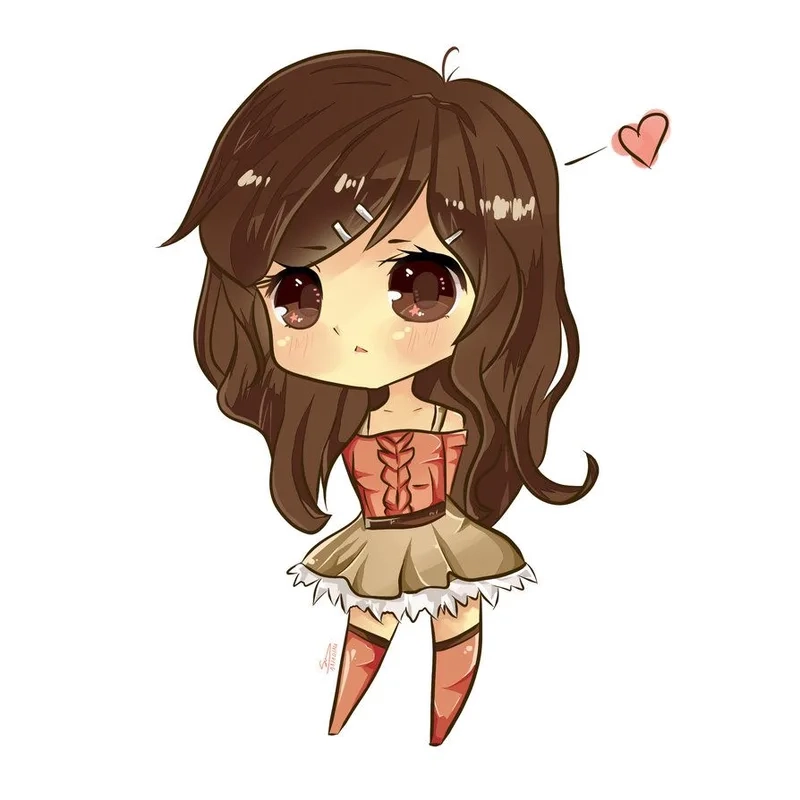 Bộ ảnh hình ảnh chibi nữ cute đơn giản nhưng siêu đẹp