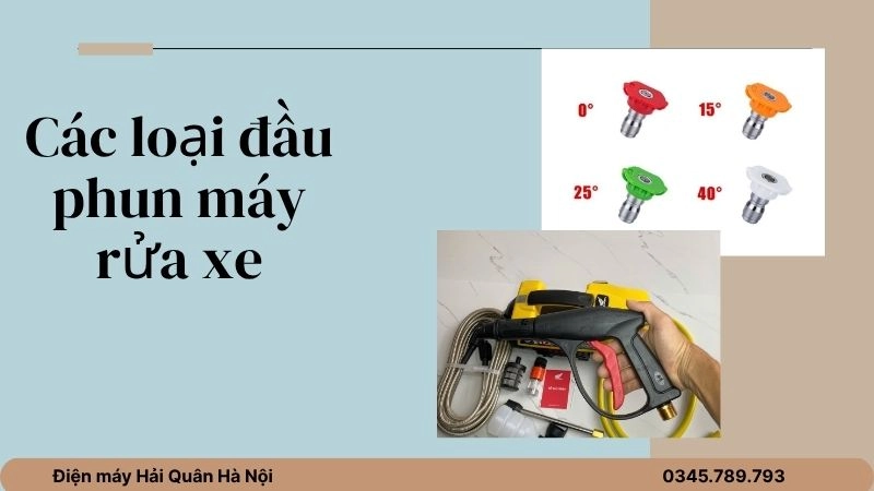 Các loại đầu phun máy rửa xe