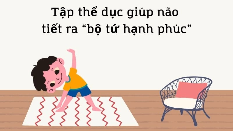 Tập thể dục giúp não tiết ra “bộ tứ hạnh phúc”
