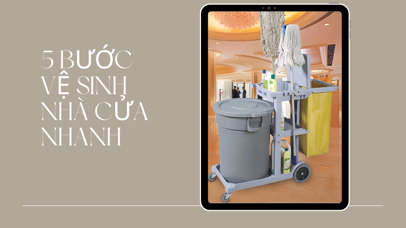 Bộ dụng cụ vệ sinh nhà cửa đa năng giúp tiết kiệm công sức