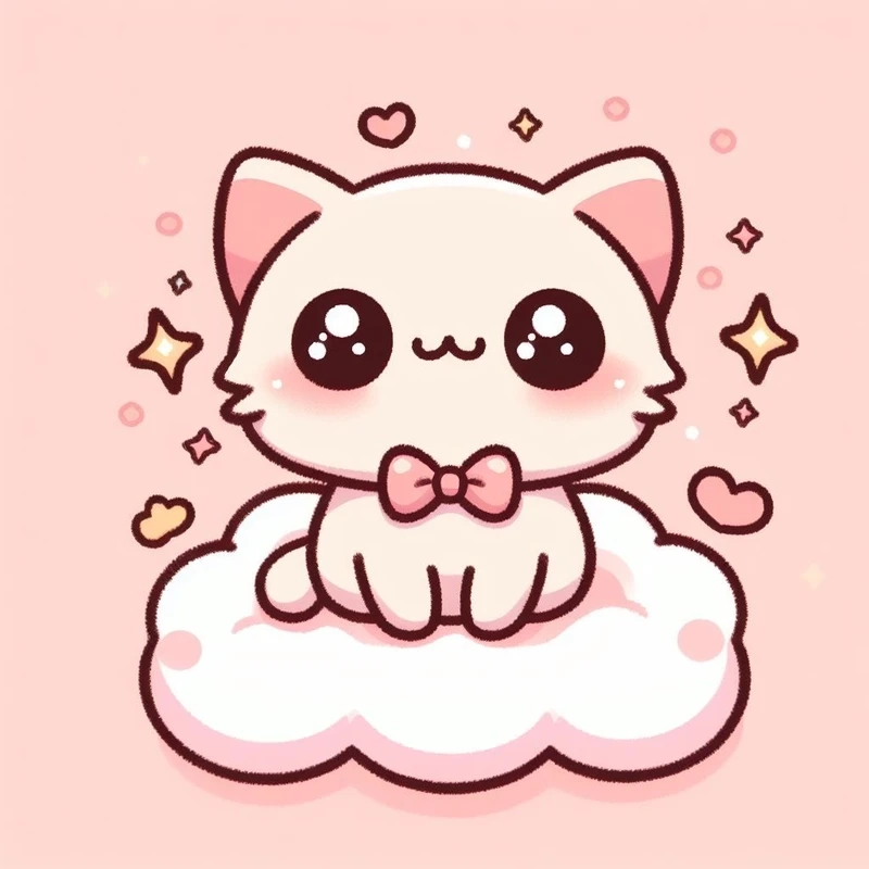 Vibe ngọt ngào từ avatar cute mèo chibi dễ thương